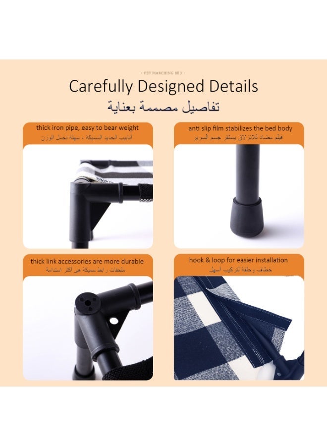 Elevated Dog Bed for Medium-Sized Dog Large Dogs, Breathable Cooling Raised Dog Cot Metal Frame, No-Slip Feet, Dog Camping Bed Small Pet Bed for Indoor/Outdoor - Image 5